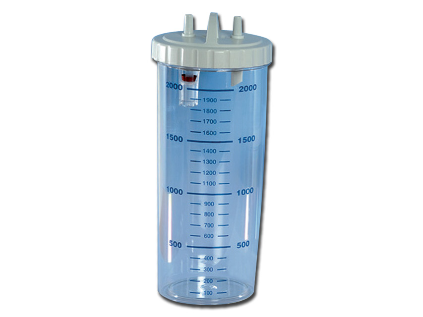 Borcan aspirator chirurgical 2 litri - 121°C cu capac si accesorii incluse