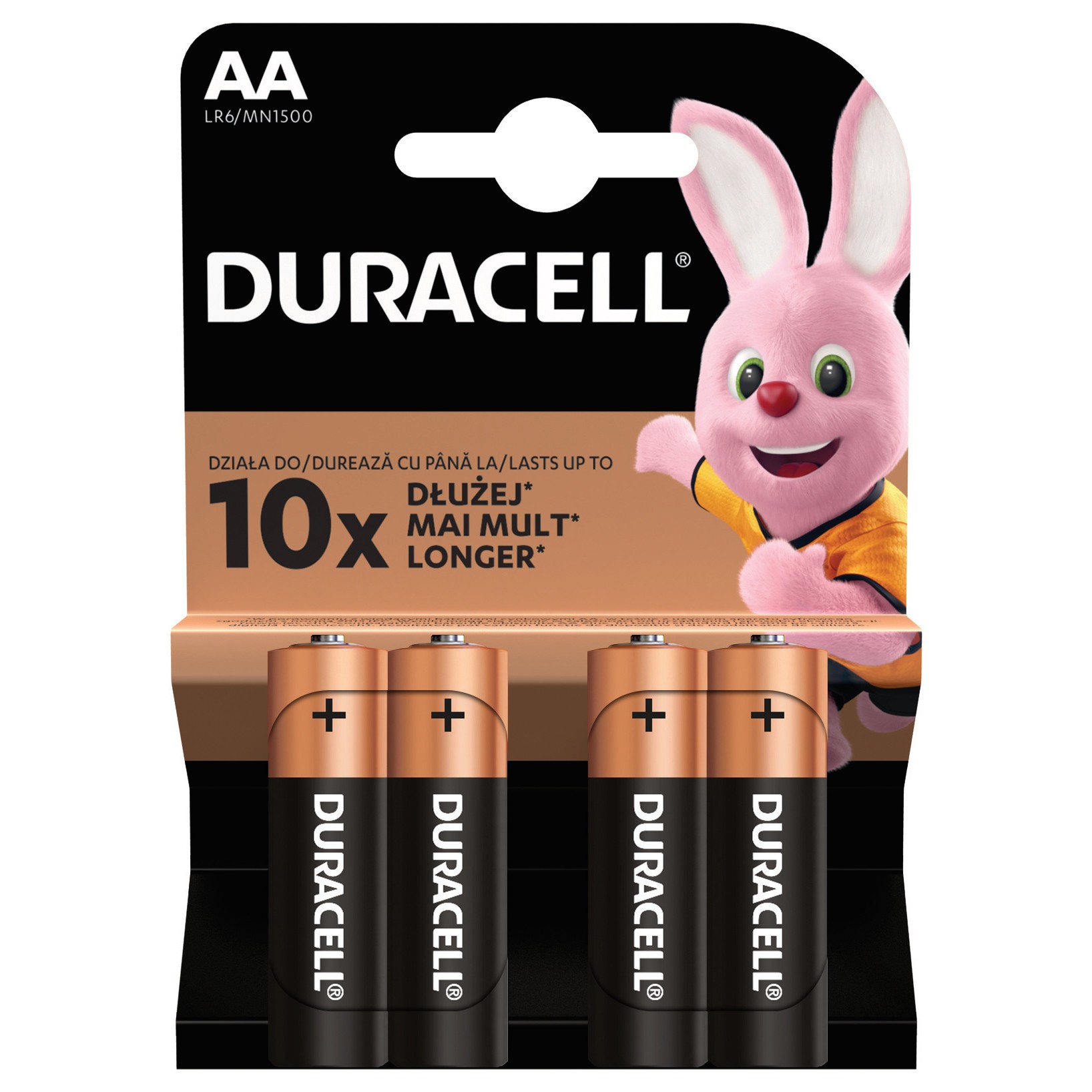 Set 4 baterii alcaline Duracell - AA (LR06)
