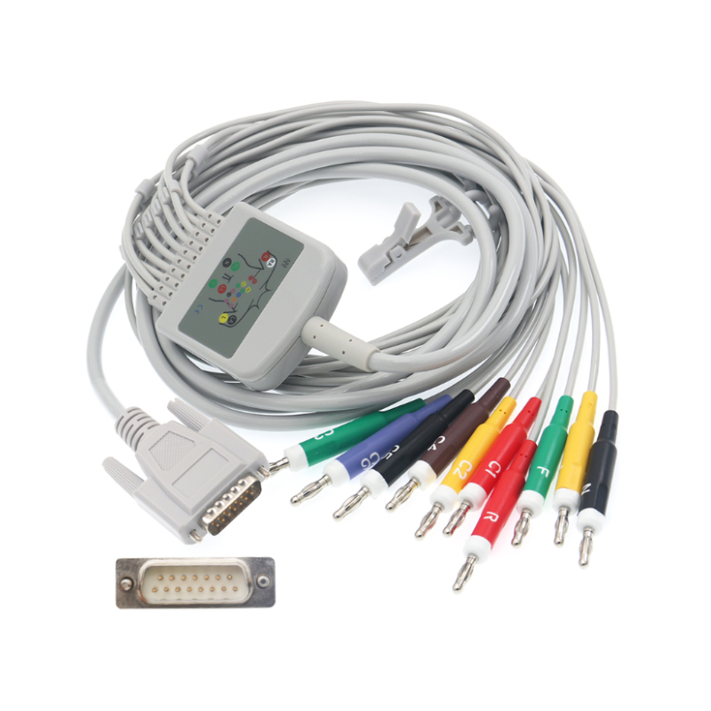 Cablu pacient EKG 10 fire Edan original - conector banana 4 mm - 01.57.471500015